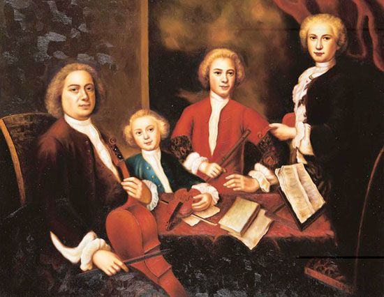 Иоганн Себастьян Бах с сыновьями