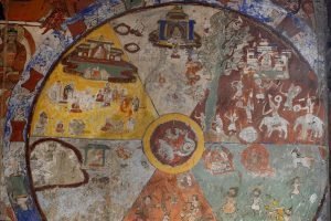 Колесо Сансары (Колесо Жизни) в буддийском монастыре Алчи.