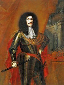 На портрете Леопольда I запечатлены фамильные признаки Габсбургов — выпяченная нижняя губа и оттопыренный подбородок