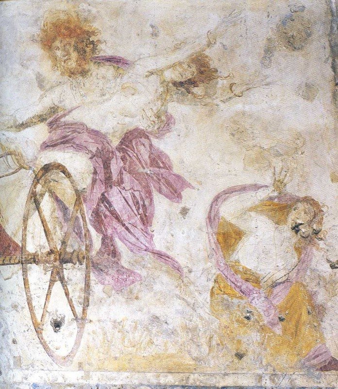 Гробница № 1. Плутон и Персефона на колеснице. 350 г. до н.э.