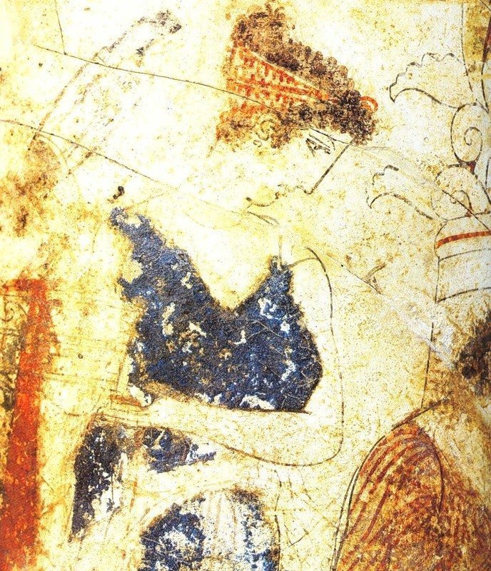 "Женщина-художник". Фрагмент фрески. 430 г. до н.э.