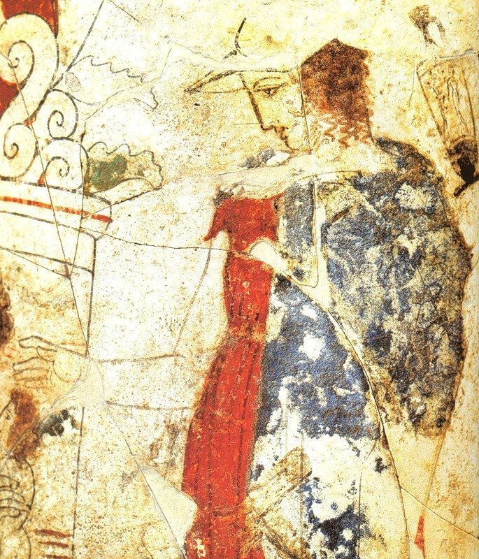 "Посещение гробницы". Фрагмент фрески. 430 г. до н.э
