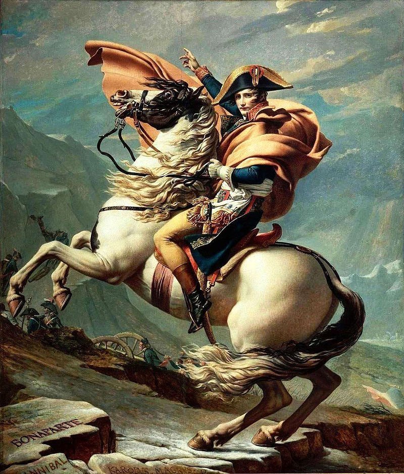 «Бо­на­парт на Сен-Бер­нар­ском пе­ре­ва­ле» - Жак-Луи Давид 1801