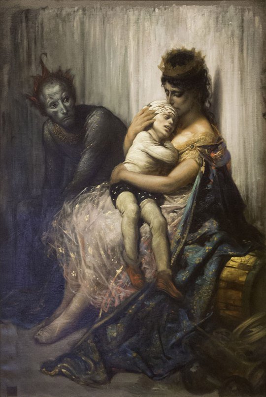 Gustave Doré La famille du saltimbanque, l’enfant blessé