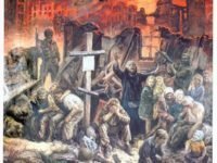 Экспозиция Музея Смерти. Чебанов Вениамин Карпович картина «Улица Дружбы Народов».